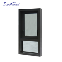 Ventana de Aluminio Estándar Australiano Superhouse AS2047, Impermeable, Insonorizada, con Rotura de Puente Térmico, Ventana Abatible con Mecanismo de Cadena