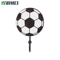 Porte-manteau mural en bois pour club de football, décoration sportive, esprit d'équipe, support pour équipement d'entraînement professionnel, fixation murale