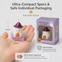Ensemble de bougies fantômes et citrouilles d'Halloween, créatives, en cire de soja parfumée, décoration d'intérieur effrayante, coffret cadeau, chapeau de sorcier fantôme fait main