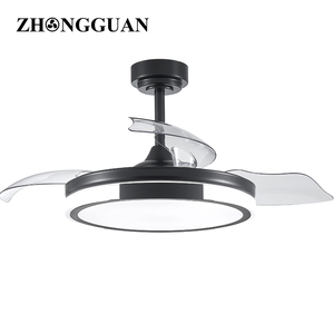 Ventilador de Techo Retráctil de luz LED de 30W de alta calidad, ventilador elegante creativo con todo el motor de CC de cobre y control remoto - Product Image 4
