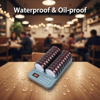 Système d'appel sans fil pour serveurs, téléavertisseur vibrant étanche longue portée pour restaurants, cafés, bars à desserts, 1 base et 20 buzzers
