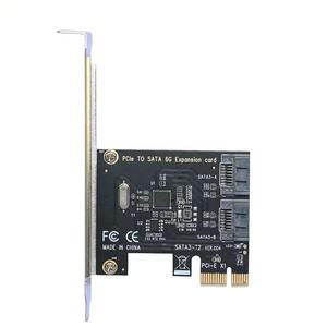 Высококачественный 2-портовый PCI Express для SATA 3,0 6 Гбит/с адаптер карты металла для SATA карты расширения в наличии - Product Image 2