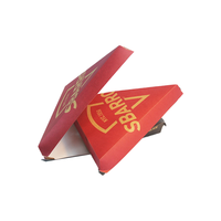Boîtes à pizza triangulaires en kraft avec logo personnalisé, formes et tailles personnalisées, emballage en forme de tranche, plateau pour une seule tranche, boîte à pizza triangulaire