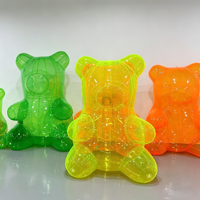 Ours en peluche gonflable géant transparent et durable, modèle personnalisé, couleur et logo sur mesure, utilisation publicitaire, matériau PVC, taille personnalisée, livraison rapide