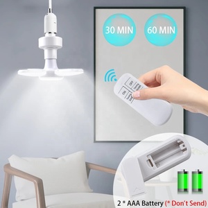 28 Wát LED Có Thể Gập Lại Nhà Để Xe Đèn Điều Chỉnh E27 Mini 4 + 1 Fan Blades Biến Dạng Bulb Hội Thảo Kho Chiếu Sáng Trần AC85-265V - Product Image 3