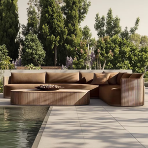 Canapé <span class=keywords><strong>de</strong></span> terrasse extérieur moderne personnalisé Ensemble <span class=keywords><strong>de</strong></span> <span class=keywords><strong>salon</strong></span> Garten en osier naturel pour <span class=keywords><strong>jardin</strong></span> et salle à manger Canapés et causeuses d'extérieur modernes - Product Image 6