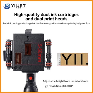 YIIJET 5CM 50.8mm ポータブル工業用ハンドヘルドインクジェットプリンター バッテリー駆動 レザープリンター プラスチックボトルラベル用フレックス - Product Image 3