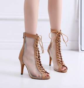 Chaussures de Danse Latine et de Salon en Dentelle et Résille pour Femmes, Talon 7,5 cm – Salsa, Tango, Swing, <span class=keywords><strong>Latino</strong></span> - Product Image 4