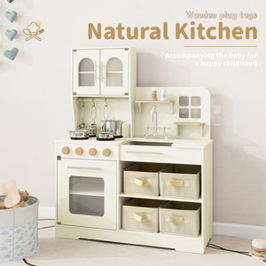 Ensemble de <span class=keywords><strong>cuisine</strong></span> <span class=keywords><strong>en</strong></span> <span class=keywords><strong>bois</strong></span> Montessori pour enfants, grand ensemble de jeu de simulation de <span class=keywords><strong>cuisine</strong></span> avec four, évier, armoire de rangement, <span class=keywords><strong>jouet</strong></span> éducatif <span class=keywords><strong>en</strong></span> <span class=keywords><strong>bois</strong></span> - Product Image 2