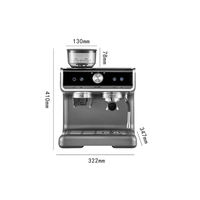 Machine à café expresso Barsetto BAE01 en acier inoxydable avec moulin Breville, pression de 15 bars, capacité détachable de 2,8 L, contrôlée par application