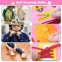Jouets éducatifs sensoriels Montessori personnalisés pour la maternelle, jouets pliables en feutre, livre silencieux, tableau d'activités, sac à dos pour tout-petits