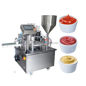 Máquina Automática para Llenar, Sellar y Envasar en Bandejas <span class=keywords><strong>de</strong></span> Comida Preparada con Salsa <span class=keywords><strong>de</strong></span> Sésamo Picante, Mantequilla <span class=keywords><strong>de</strong></span> Maní y Tomate - Product Image 2