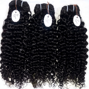 Paquetes de Cabello 100% Puro Indio Virgen de Color Natural, Liso Sedoso y Ondulado, Cabello Remy para Tejer, Doble Trama a Máquina RVHHE A11 - Product Image 1