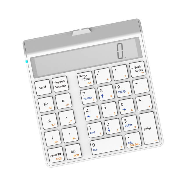Custom Computer/Laptop 28keys BT Wireless Numeric Keyboard Financial Accounting Bank POS Calculator Digital Number Keypad