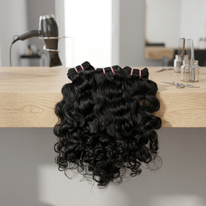 Vendor's Double Drawn Indian Remy Unprocessed Virgin Hair Machine Double Weft Bundle Human Hair Extensions Cuticle All Colors - Product Image 2