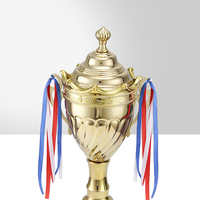 JZ Trophée de football sportif en métal plaqué or et argent de grande taille, vente chaude, souvenir, personnalisable, divers trophées de compétition, récompenses