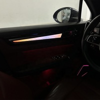Lumières d'ambiance en cristal de luxe et caches de haut-parleurs LED Grilles de haut-parleurs multicolores pour Porsche Cayenne 2018-2023