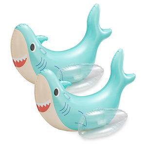 Flotador Inflable de PVC Grueso y Duradero con Forma de Tiburón para Piscina, con Asas, Balsa de Natación con Forma de Animal, Juguetes para Fiestas Acuáticas para Niños y Adultos - Product Image 1