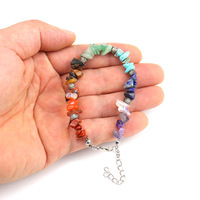 Bracelet multicolore réglable en cristal perlé fait à la main