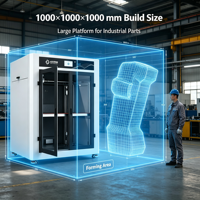 Imprimante 3D FDM AX-H1000, volume d'impression 1000x1000x1000mm, connectivité USB, prise en charge du PLA pour prototypes et pièces industrielles, rapide