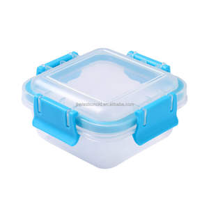 Fiambrera Bento de plástico a prueba de fugas de 780ml, fiambrera escolar para niños, caja de sándwich con 4 cerraduras laterales - Product Image 3