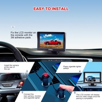 Kit de moniteur de vue arrière de voiture TFT LCD 4.3 "avec mini caméra de recul étanche système d'aide à l'inversion de véhicule