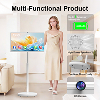 Televisor Portátil S4 Stanbyme con Ruedas, Pantalla Táctil de 32 Pulgadas, Sistema Operativo Android, Instalación de Aplicaciones