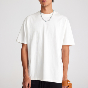 Manufacture Men's T Shirt High Quality Streetwear Blank T-shirt 260 Gsm 100% Cotton Heavyweight Custom <b>Logo</b> T Shirts - Product Image 5