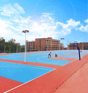 INOLP Durable Silicon PU Sports Flooring Elasticity Outdoor Court Hecho en China para baloncesto - Product Image 4