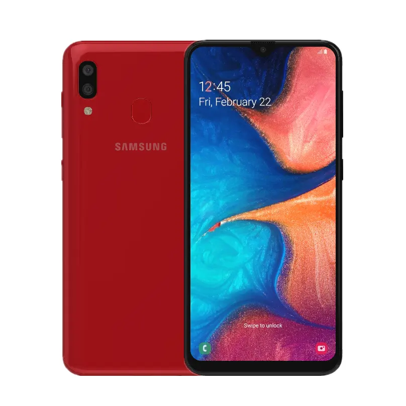 Grosir Samsung galaxy A20 3 + 32GB 4G LTE ponsel bekas global rom los telfonos mviles usados ponsel pintar 3g & 4g LTE