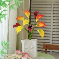 Offre Spéciale – Fleur Artificielle Calla Lily Bourgogne en EVA, Effet Naturel, pour la Saint-Valentin, Décoration de Table pour Mariages et Fêtes, Douce et de Haute Qualité