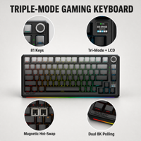 Clavier de jeu LDON LX83 à effet Hall sans fil, triple mode, RGB, USB Type-C, 8K, 0,005 mm, pour esports, vente en gros d'usine OEM