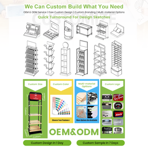 Đứng Miễn Phí 2 Mặt Móc Kim Loại Pegboard Treo Hiển Thị Giá Móc Hiển Thị Đứng - Product Image 5