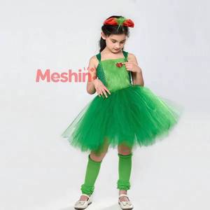 Robe tutu verte pour filles MS 2026, très populaire, vêtements en tulle pour enfants, bandeau, pour fêtes d'anniversaire, Halloween, Noël - Product Image 2