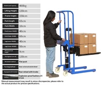 Chariot élévateur manuel 200 kg, mini-élévateur manuel 400 kg, transpalette