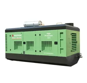 Compresor de aire de tornillo móvil de motor diésel de presión media portátil Kaishan KSZJ18/17