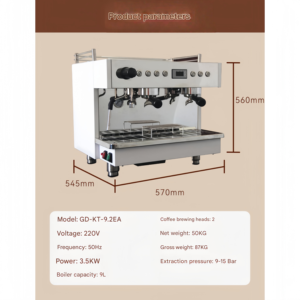 Cafetera Espresso Semiautomática Profesional y Máquina de Café Semiautomática, Equipo Confiable - Product Image 2
