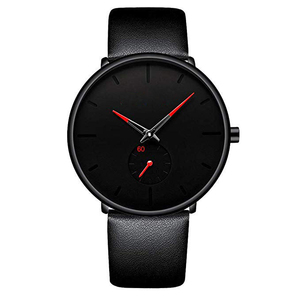 Relojes de Hombre a <span class=keywords><strong>Precio</strong></span> de Fábrica, Ultrafinos, Minimalistas, Resistentes al Agua, Reloj de Pulsera de Moda para Hombre, Unisex, con Correa de Cuero - Product Image 3