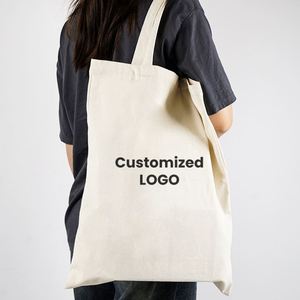Most Popular Printed Eco Recyclable Reusable <b>Plain</b> Blank Calico Organic Cotton <b>Canvas</b> Shopping <b>Tote</b> <b>Bag</b> with Custom Logo - Product Image 4