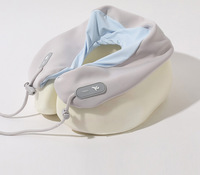 Oreiller de voyage ergonomique personnalisé, super doux, en mousse à mémoire de forme, en forme de U, anti-ronflement, pour voiture et avion