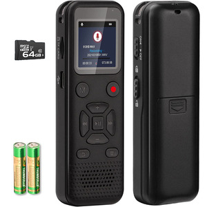 Thời gian dài ghi âm kỹ thuật số ghi âm 72GB Flash <span class=keywords><strong>AAA</strong></span> pin Powered WAV MP3 định dạng âm thanh cho âm thanh & cuộc họp - Product Image 1