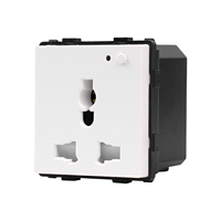 Interrupteur mural modulaire en verre trempé doré avec prises multiples (Type F, E, USB, TV, sonnette) pour hôtels et décoration résidentielle