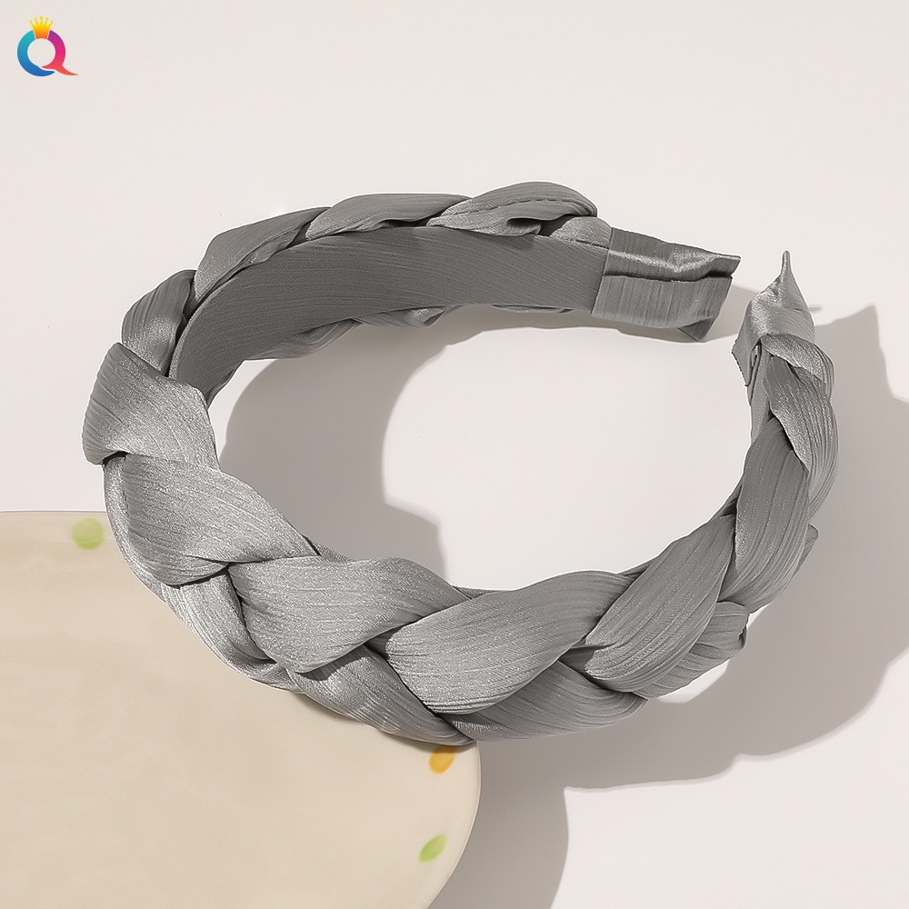 ที่คาดผมลายทางบิดบาง E1-สีเทา