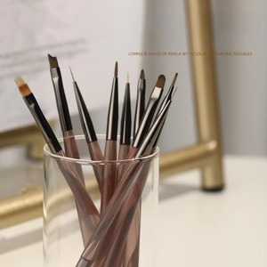 Simple Nail Enhancement <b>Brush</b> Acrylic Handle Painting Drawing Flower Pen Edge Hook Uv Gel Nail <b>Brush</b> Nail Art Tools - Product Image 5