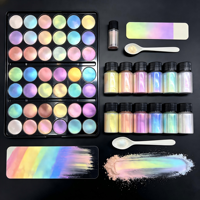 Nouvelle poudre de pigment nacré Mica pailleté, idéale pour les porte-clés en résine DIY, les coques de téléphone, les aimants de réfrigérateur et les tasses à thème neigeux