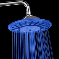 Vente chaude LED couleur changeante en acier inoxydable pommeau de douche économie d'eau accessoire de robinet de salle de bain