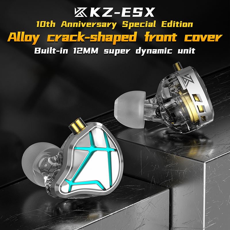 KZ ESX 有線イヤホン 12mm kz esx特別版有線イヤホン12mmダイナミックベースのイヤホン耳モニター