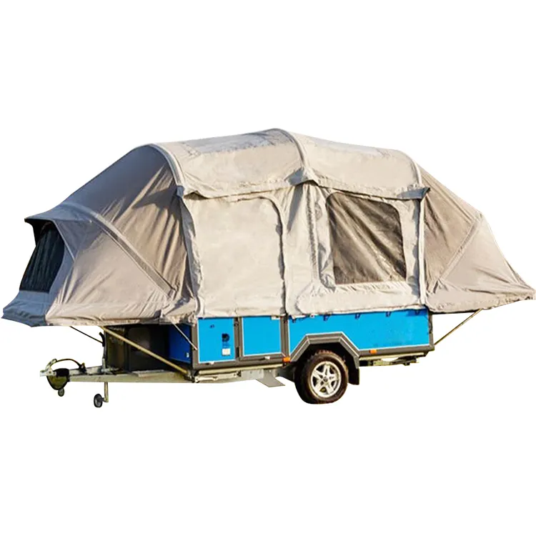 Outdoor Camping Waterdichte Opblaasbare Trailer Tent (Geen Trailer Inbegrepen) Canvas Camper Top Luifel