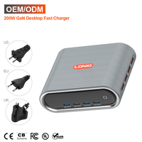 LDNIO Q19 – Offre Spéciale – Chargeur Rapide de Bureau GaN 200W – Station de Charge 8 Ports (4 USB-C + 4 USB-A) – Chargeur de Téléphone pour Bureau et Domicile