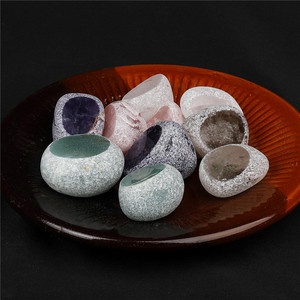 Vente en gros de pierres précieuses en cristal de guérison oeuf de dragon naturel pierre nue section transversale polissage minerai brut pierre de prophétie d'ornement - Product Image 6